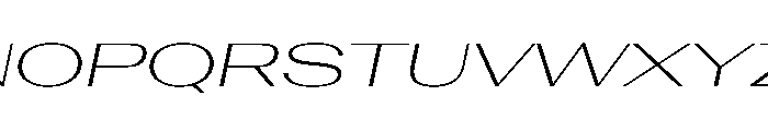 AntarcticaVAR UltraExpandedExtraLightItalicContrast Instance Font UPPERCASE