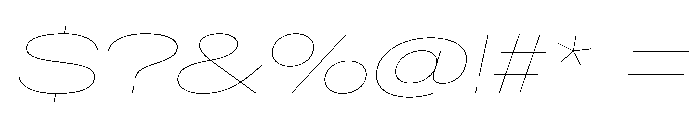 AntarcticaVAR UltraExpandedHairlineItalic Instance Font OTHER CHARS