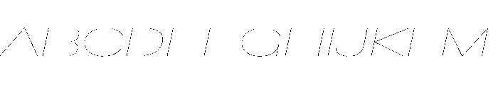 AntarcticaVAR UltraExpandedHairlineItalicContrast Instance Font UPPERCASE
