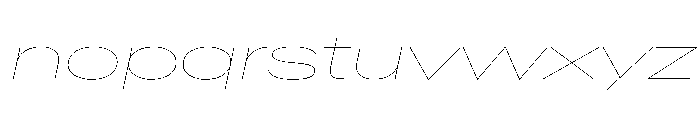 AntarcticaVAR UltraExpandedHairlineItalicContrast Instance Font LOWERCASE