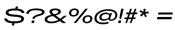 AntarcticaVAR UltraExpandedItalic Instance Font OTHER CHARS