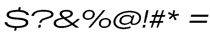AntarcticaVAR UltraExpandedLightItalic Instance Font OTHER CHARS