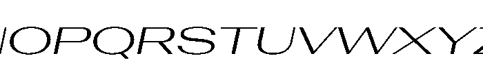 AntarcticaVAR UltraExpandedLightItalicContrast Instance Font UPPERCASE