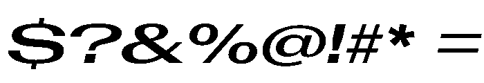 AntarcticaVAR UltraExpandedSemiBoldItalicContrast Instance Font OTHER CHARS
