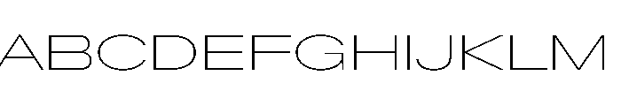 AntarcticaVAR UltraExpandedThin Instance Font UPPERCASE