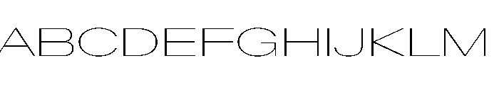 AntarcticaVAR UltraExpandedThinContrast Instance Font UPPERCASE