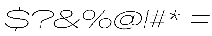 AntarcticaVAR UltraExpandedThinItalic Instance Font OTHER CHARS