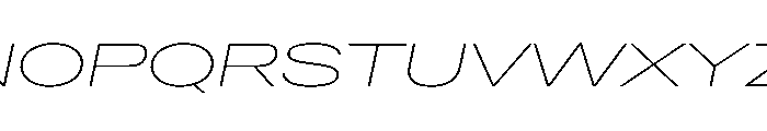 AntarcticaVAR UltraExpandedThinItalic Instance Font UPPERCASE