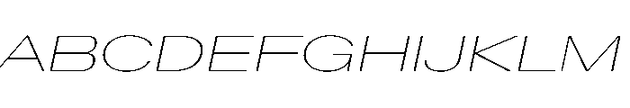 AntarcticaVAR UltraExpandedThinItalicContrast Instance Font UPPERCASE