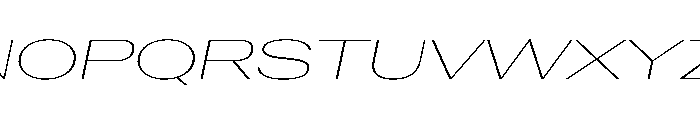 AntarcticaVAR UltraExpandedThinItalicContrast Instance Font UPPERCASE