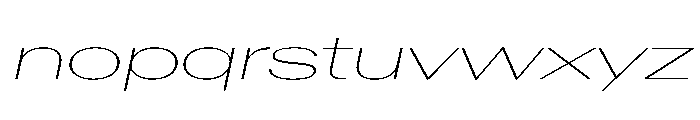 AntarcticaVAR UltraExpandedThinItalicContrast Instance Font LOWERCASE