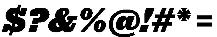 Antique No. 6 Black Italic Font OTHER CHARS