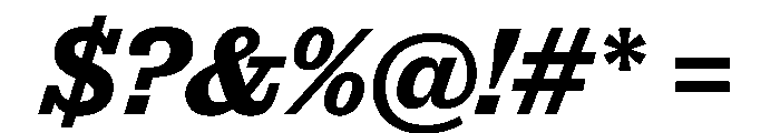 Antique No. 6 Bold Italic Font OTHER CHARS