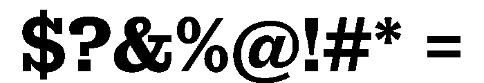 Antique No. 6 Bold Font OTHER CHARS