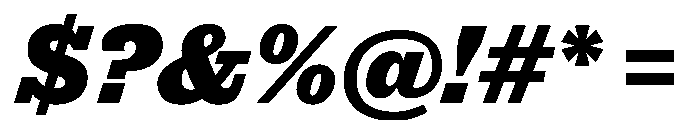 Antique No. 6 Extrabold Italic Font OTHER CHARS