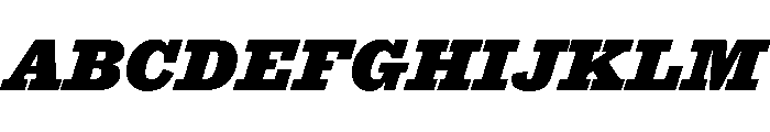 Antique No. 6 Extrabold Italic Font UPPERCASE
