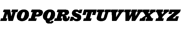 Antique No. 6 Extrabold Italic Font UPPERCASE