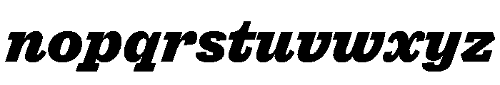 Antique No. 6 Extrabold Italic Font LOWERCASE
