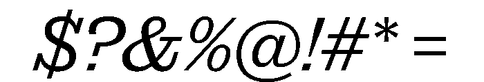 Antique No. 6 Italic Font OTHER CHARS