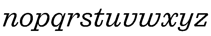 Antique No. 6 Italic Font LOWERCASE