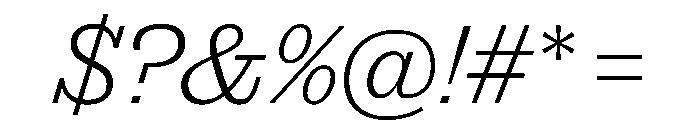 Antique No. 6 Light Italic Font OTHER CHARS