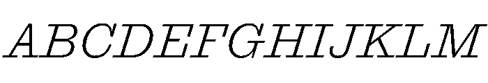 Antique No. 6 Light Italic Font UPPERCASE