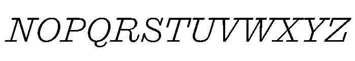 Antique No. 6 Light Italic Font UPPERCASE
