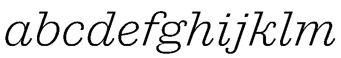 Antique No. 6 Light Italic FONT