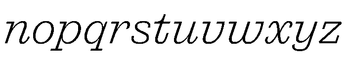Antique No. 6 Light Italic Font LOWERCASE