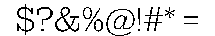 Antique No. 6 Light Font OTHER CHARS