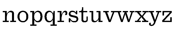 Antique No. 6 Roman Font LOWERCASE
