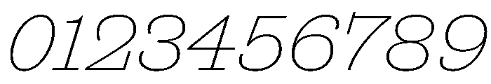 Antique No. 6 Thin Italic Font OTHER CHARS