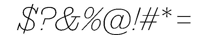 Antique No. 6 Thin Italic Font OTHER CHARS