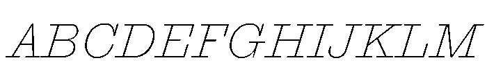 Antique No. 6 Thin Italic Font UPPERCASE