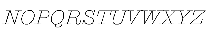 Antique No. 6 Thin Italic Font UPPERCASE