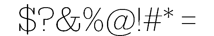Antique No. 6 Thin Font OTHER CHARS