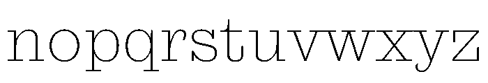 Antique No. 6 Thin Font LOWERCASE