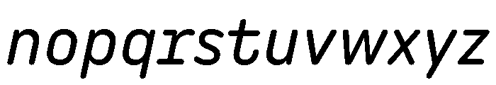 Angus Italic Font LOWERCASE