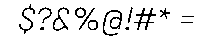 Angus Light Italic Font OTHER CHARS