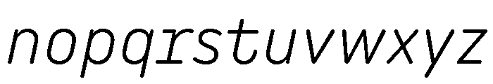 Angus Light Italic Font LOWERCASE