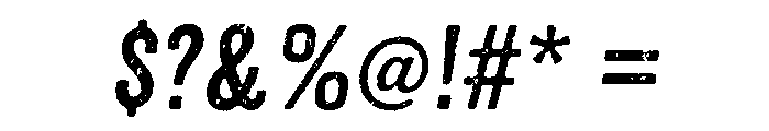Anodyne Regular Italic Font OTHER CHARS