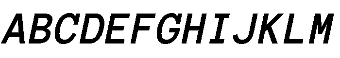 Anonymous Pro Bold Italic Font UPPERCASE