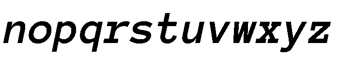 Anonymous Pro Bold Italic Font LOWERCASE