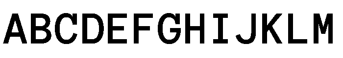 Anonymous Pro Bold Font UPPERCASE
