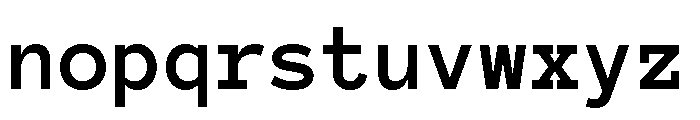 Anonymous Pro Bold Font LOWERCASE