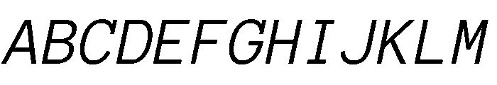Anonymous Pro Regular Italic Font UPPERCASE