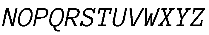 Anonymous Pro Regular Italic Font UPPERCASE