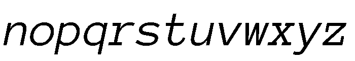 Anonymous Pro Regular Italic Font LOWERCASE