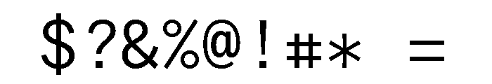Anonymous Pro Regular Font OTHER CHARS