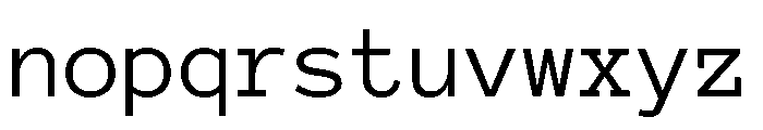 Anonymous Pro Regular Font LOWERCASE